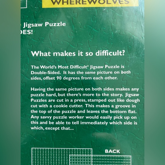 World’s Most Difficult Double Sided Puzzle “Wherewolves” Fox and Wolves Puzzle - Picture 10 of 11